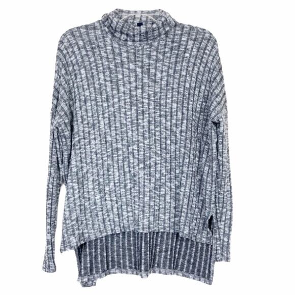 American Eagle Gray Ribbed Turtleneck Sweater Sz S - Picture 1 of 5